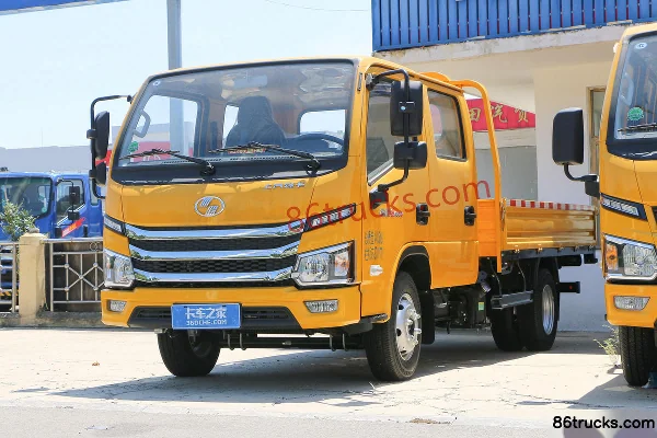 Yuejin Fuxing S100V 95 ch 4X2(6 roues) petit camion à ridelles double cabine 3,2 m (frein hydraulique) Extérieur (3) | 86Trucks