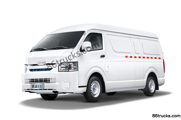 SRM Xinyuan Haoyun Entrepreneurial 3.5T 5.455m pure electric enclosed cargo truck 53.58kWh Extérieur (2) | 86Trucks
