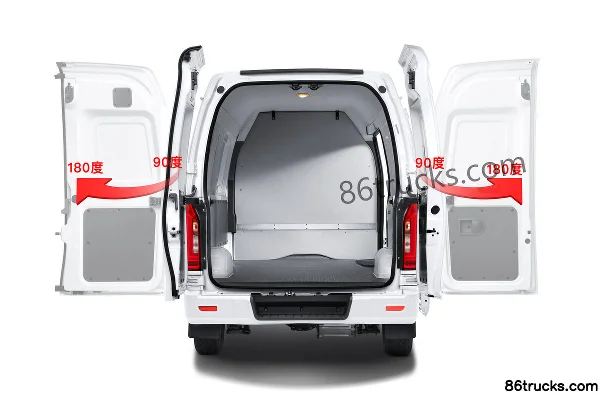 SRM Xinyuan Haoyun Entrepreneurial 3.5T 5.455m pure electric enclosed cargo truck 53.58kWh Cabine (1) | 86Trucks