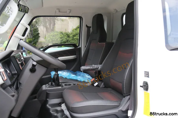 Foton Ollin M Card 132hp 4X2(6 roues) 3.39m half-row flatbed small truck (air brake) Cabine (3) | 86Trucks