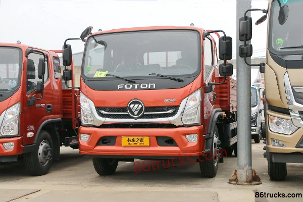 Foton Aoling Hornet MINI 170hp 4X2(6 wheels) 5.25m semi-crew flatbed cargo truck Exterior (3) | 86Trucks