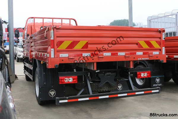 Foton Aoling Hornet MINI 170hp 4X2(6 wheels) 5.25m semi-crew flatbed cargo truck Body (1) | 86Trucks