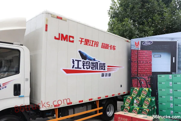 JMC Kaiwei Blue Whale 143 hp 4X2(6 wheels) 4.2m single-row van light truck Body (1) | 86Trucks