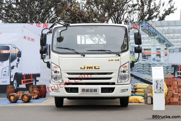 JMC Kaiwei Blue Whale 150 hp 4X2(6 wheels) 4.1m single-row flatbed light truck Exterior (2) | 86Trucks