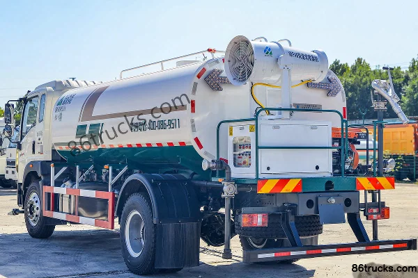 Sinotruk HOWO G5X 220 hp 4X2(6 wheels) water sprinkler truck (Lvye brand) Body (3) | 86Trucks
