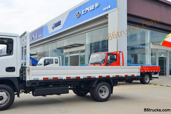 Yuejin Fuxing S80 1.6L 123 hp 4X2(6 wheels) Gasoline 4.05m Single Row Flatbed Light Truck (China VI) Body (1) | 86Trucks