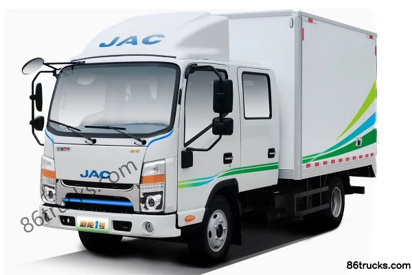 JAC Shuailing i5 4.5T 3.2m Double Row Pure Electric Box Van Light Truck 64.64kWh 4X2(6 wheels) Exterior (2) | 86Trucks