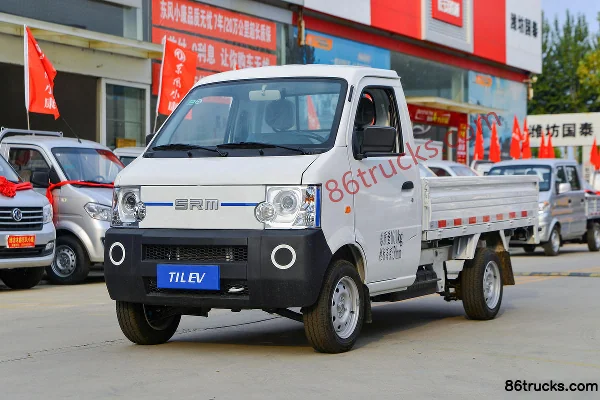 SRM Xinyuan T1LEV 1.6T 2.44m Single-row Pure Electric Flatbed Micro Truck 16.8kWh 4X2(6 wheels) Exterior (3) | 86Trucks