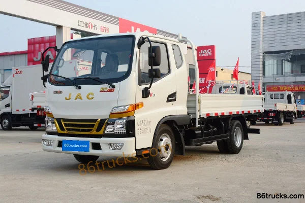 JAC Junling V3 82 ch 4X2(6 roues) camion léger plateau 3,4 m cabine avancée Extérieur (3) | 86Trucks