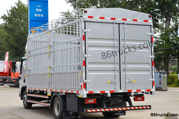 Foton Aumark S3 Green Channel Seafood Version 170 hp 4X2(6 wheels) 5.15m Semi-cage Light Cargo Truck (China VI) (Ratio 4.875) Body (3) | 86T
