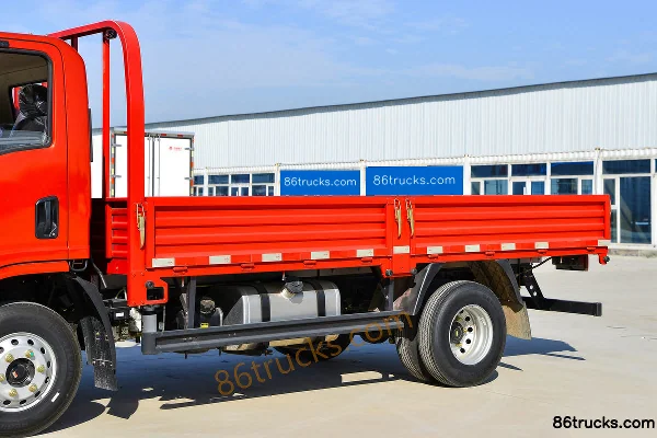 SHACMAN Light Truck Delong K1 Luxury Edition 160hp 4X2(6 wheels) 4.85m Row Half Flatbed Cargo Truck Body (1) | 86Trucks
