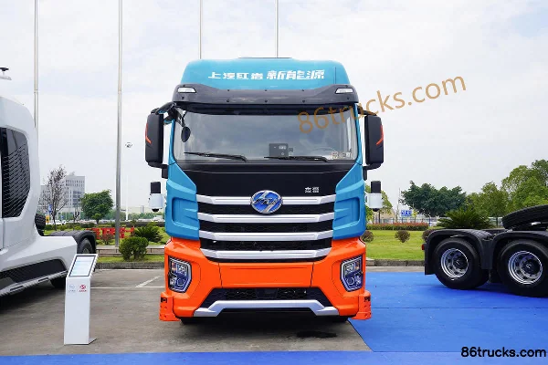 SAIC Hongyan Genlyon H6 Standard 4X2(6 wheels) Battery Swap Electric Tractor Truck (with Hydraulic Retarder) 350.07kWh Exterior (2) | 86Truc
