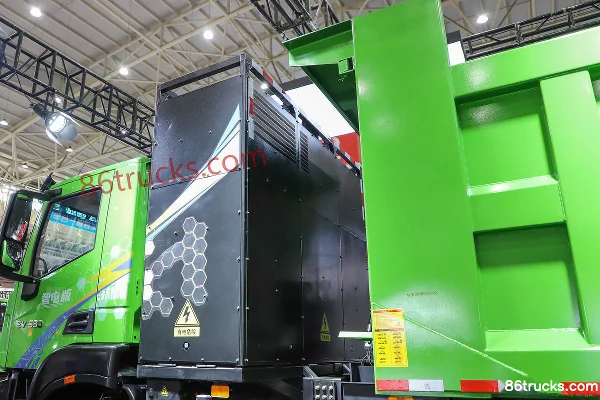 SAIC Hongyan Jiehu H6 Smart Electric Edition 6X4(10 roues) 5.6m Swappable Electric Dump Truck 282kWh Carrosserie (3) | 86Trucks