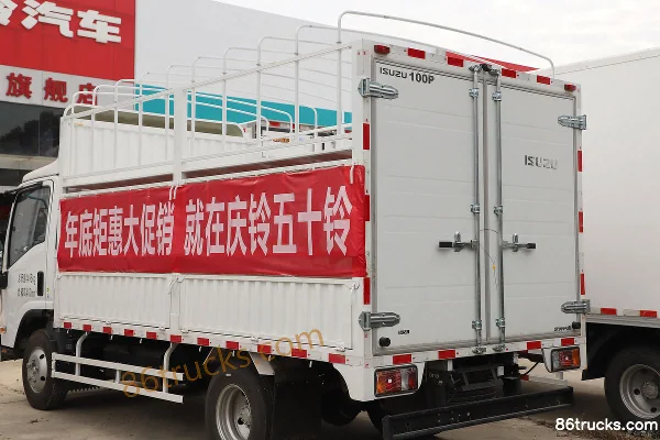 Qingling Isuzu KV100 115 hp 4X2(6 wheels) 3.83m Half-row Cage Light Truck Body (3) | 86Trucks