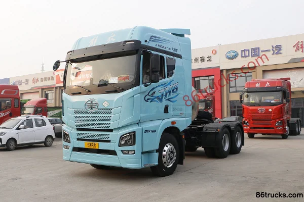 FAW Jiefang Qingdao JH6 Heavy Truck Leading Edition 560hp 6X4(10 wheels) LNG Automatic Tractor Truck Exterior (3) | 86Trucks