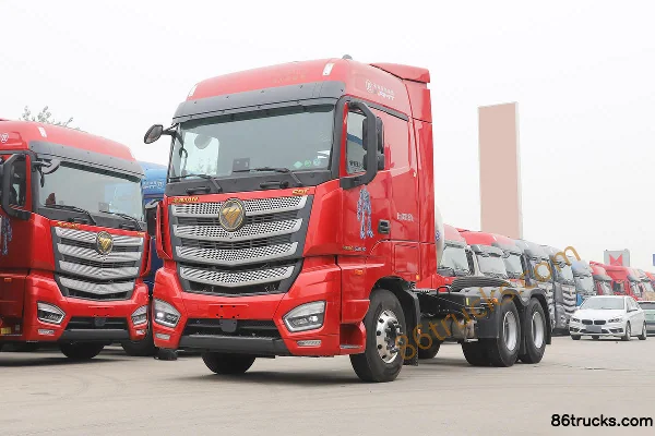 Foton Auman EST 530 hp 6X4(10 wheels) LNG Automatic Tractor Truck (Red) Exterior (3) | 86Trucks