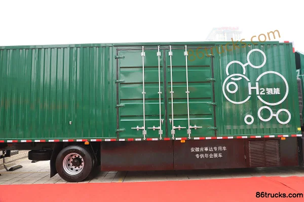 JAC Gallop A5X Heavy Truck 18T 4X2(6 wheels) 9.8m Fuel Cell Box Cargo Truck 50.45kWh Body (2) | 86Trucks