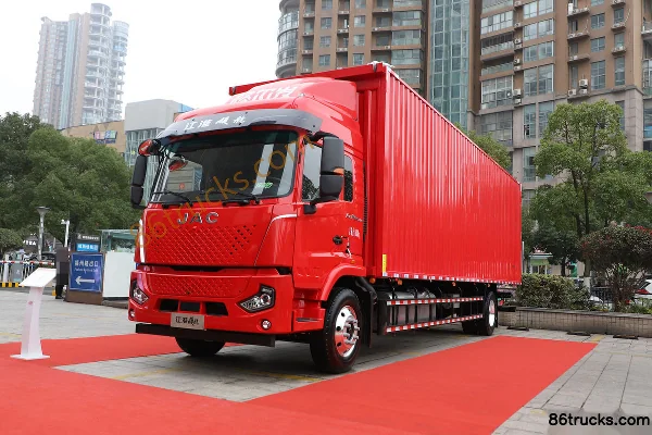 JAC Gallop A6 PLUS 240hp 4X2(6 wheels) 9.8m Wing Opening Box Cargo Truck Exterior (3) | 86Trucks
