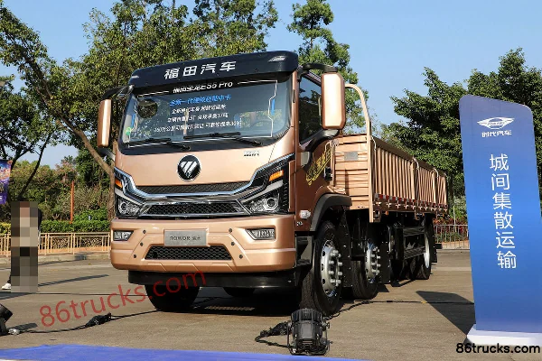 Foton Shenglong ES5 Pro 240 hp 6X2(8 wheels) 6.8m Side Panel Cargo Truck Exterior (3) | 86Trucks