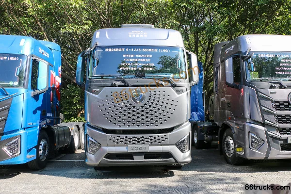 Foton Auman Galaxy 580hp 6X4(10 wheels) LNG automatic tractor truck Exterior (2) | 86Trucks