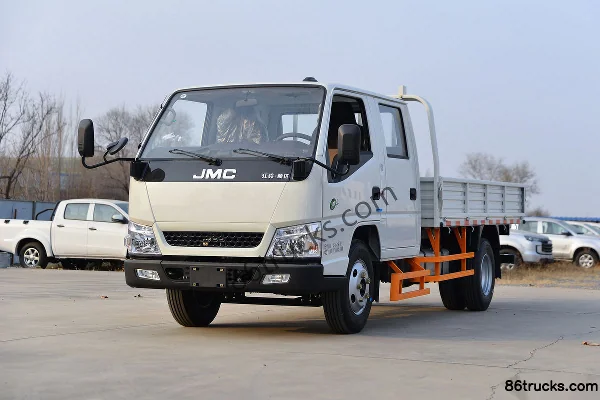 JMC Shunda Narrow Body 122 hp 4X2(6 wheels) 3.265m Double Row Flatbed Light Truck (Hydraulic Brake) (China VI) Exterior (3) | 86Trucks