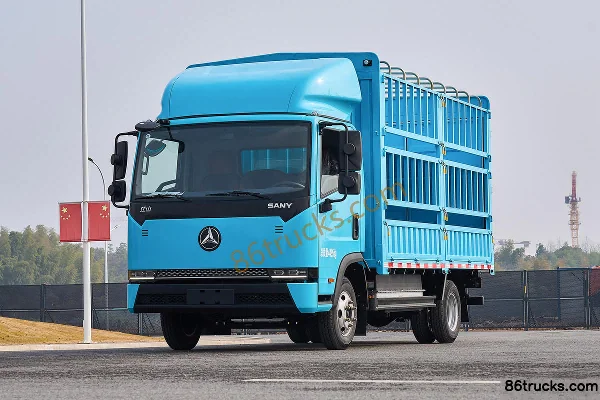 SANY light truck Jiangshan 4.5T 4.18m single-row pure electric fence cargo light truck 106kWh 4X2(6 wheels) Exterior (3) | 86Trucks