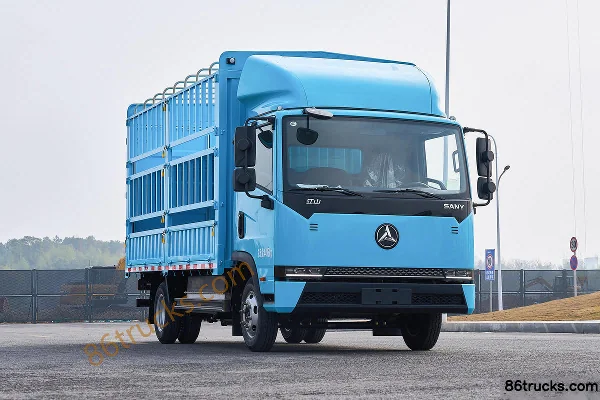 SANY camion léger Jiangshan 4,5T 4,18 m cabine simple camion léger à grille électrique pur 106kWh 4X2(6 roues) Extérieur