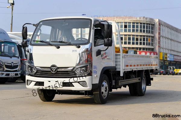 Foton Aumark M Card 142hp 4X2(6 wheels) 3.94m semi-cab flatbed mini truck (air brake) Exterior (3) | 86Trucks