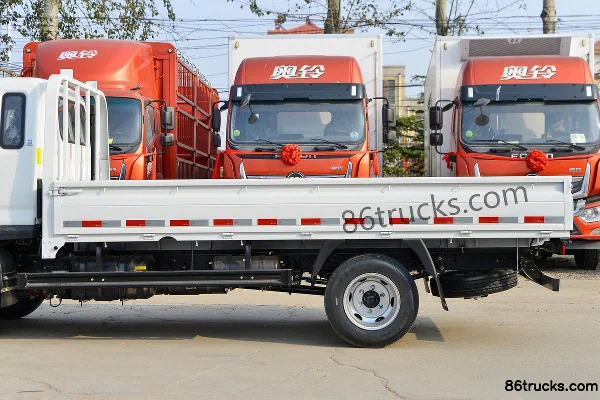 Foton Aumark M Card 142hp 4X2(6 wheels) 3.94m semi-cab flatbed mini truck (air brake) Body (2) | 86Trucks