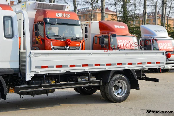 Foton Aumark M Card 142hp 4X2(6 wheels) 3.94m semi-cab flatbed mini truck (air brake) Body (1) | 86Trucks