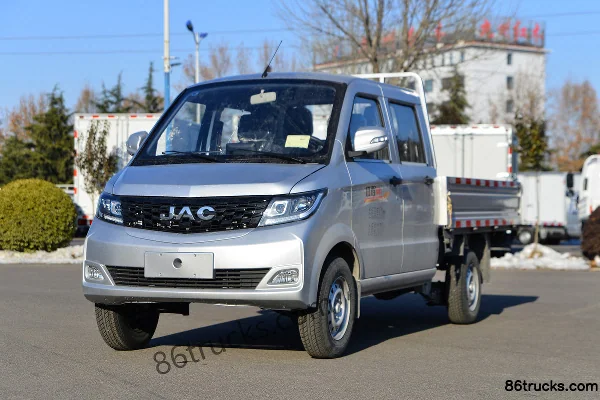 JAC W1 Premium Edition 1.5L Gasoline 116hp 4X2(6 wheels) 5-Speed 2.55m Double Row Flatbed Micro Truck Exterior (3) | 86Trucks