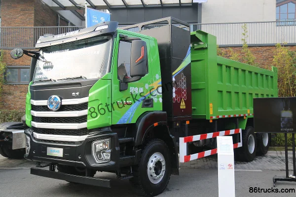 SAIC Hongyan Jiehu H6 Smart Electric Edition 6X4(10 roues) 5.6m Swappable Electric Dump Truck 282kWh Extérieur (3) | 86Trucks
