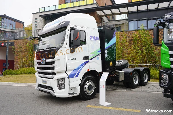 SAIC Hongyan Genlyon H6 Smart Electric 25T 6X4(10 wheels) Battery Swap Electric Tractor Truck 282kWh Exterior (3) | 86Trucks