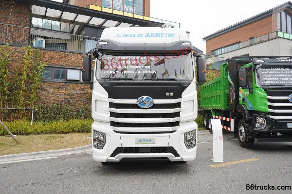 SAIC Hongyan Genlyon H6 Smart Electric 25T 6X4(10 wheels) Battery Swap Electric Tractor Truck 282kWh Exterior (2) | 86Trucks