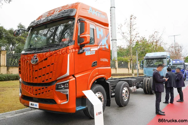 Dongfeng Liuqi Chenglong HK poids lourd 560 ch 8X4(12 roues) 9,47 m camion porteur à ridelles, boîte automatique AMT Extérieur (2) | 86Truck
