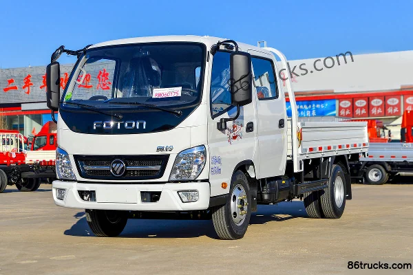 Foton Ollin Jiyun 95hp 4X2(6 wheels) 3.2m double-row flatbed light truck Exterior (3) | 86Trucks