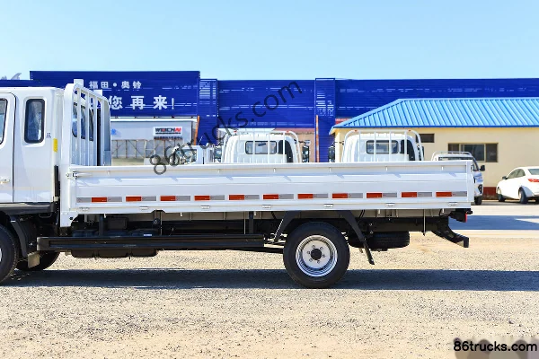Foton Aoling M Card 2.0L 144hp 4X2(6 wheels) Gasoline 3.94m Double Row Flatbed Light Truck Body (2) | 86Trucks