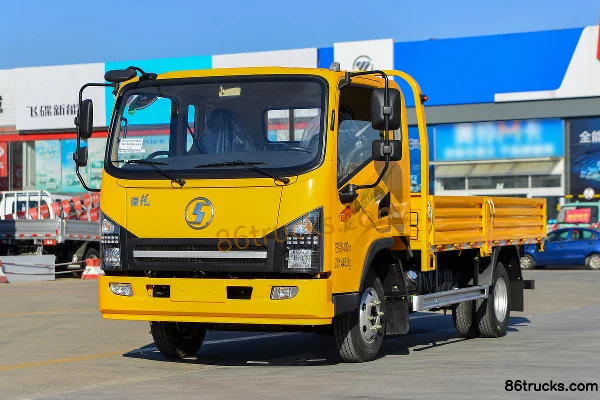 SHACMAN Commercial Vehicle Delong G1 137 ch 4X2(6 roues) 3,82 m camion léger à ridelles cabine avec couchette (Fast Gear 8 vitesses) (jaune