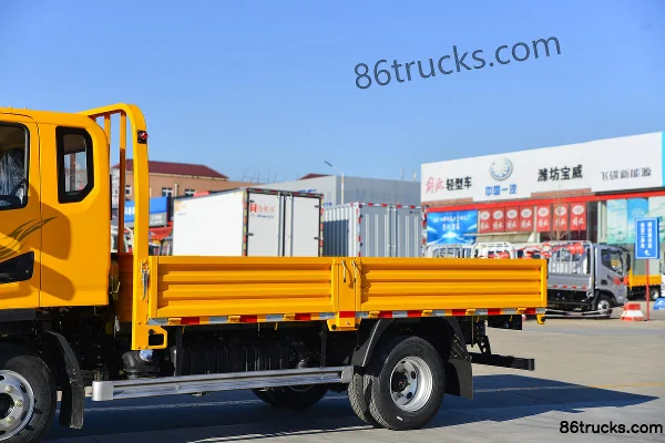 SHACMAN Commercial Vehicle Delong G1 137 ch 4X2(6 roues) 3,82 m camion léger à ridelles cabine avec couchette (Fast Gear 8 vitesses) (jaune