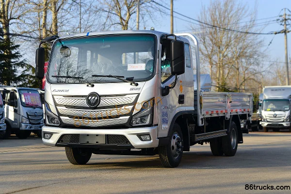 Foton Auman S1 Series Zhiying Edition 163hp 4X2(6 wheels) 3.83m AMT Automatic Semi-row Flatbed Light Truck Exterior (3) | 86Trucks