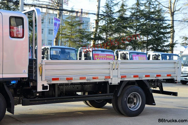 Foton Auman S1 Series Zhiying Edition 163hp 4X2(6 wheels) 3.83m AMT Automatic Semi-row Flatbed Light Truck Body (1) | 86Trucks