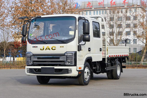JAC Shuailing S3 150 hp 4X2(6 wheels) 3.145m Double Row Flatbed Light Truck Exterior (3) | 86Trucks