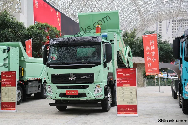 Sinotruk V7-X Full Attendance Muck Truck Edition 31T 8X4(12 wheels) 5.6m Battery Swap Pure Electric Dump Truck 601kWh Exterior (3) | 86Truck