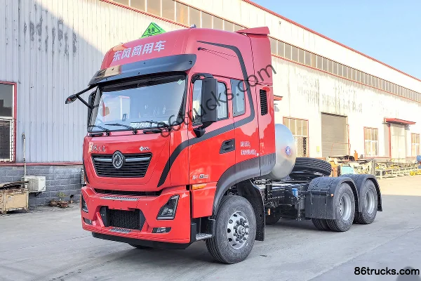 Dongfeng Commercial Vehicle Tianlong KL Heavy Truck 460 hp 6X4(10 wheels) LNG Dangerous Goods Tractor Truck Exterior (2) | 86Trucks