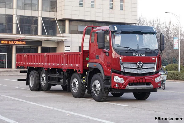 Foton Shenglong ES7 270 hp 8X2(10 wheels) 8.8m flatbed cargo truck (high roof double sleeper) Exterior