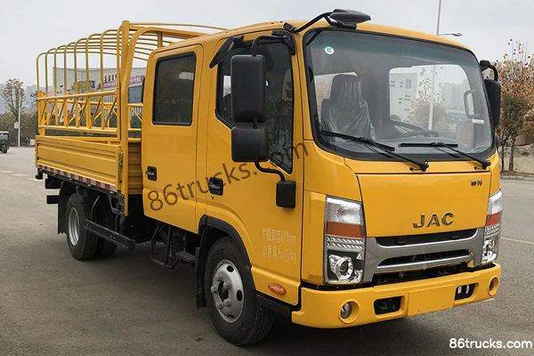 JAC Junling S3 150 hp 4X2(6 wheels) 3.145m Double Row Cargo Cage Light Truck Exterior