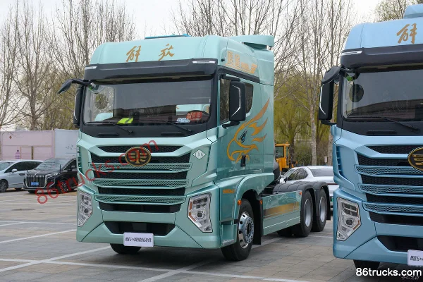 FAW Jiefang Qingdao Yingtu Business Class 580hp 6X4(10 wheels) LNG Automatic Tractor Truck (Hydraulic Retarder) Exterior (3) | 86Trucks