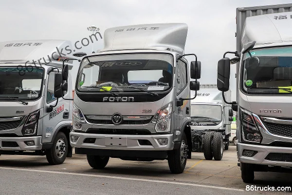 Foton Ollin Big Bee MINI Pro 170 hp 4X2(6 wheels) 6.15m Single Row Box Cargo Truck (ZF 6-speed) Exterior (3) | 86Trucks