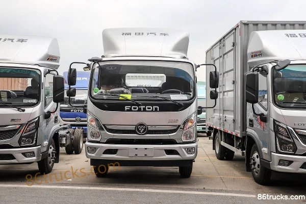 Foton Ollin Big Bee MINI Pro 170 hp 4X2(6 wheels) 6.15m Single Row Box Cargo Truck (ZF 6-speed) Exterior (2) | 86Trucks