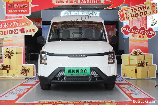 Lingshi Auto Golden Cargo First Class Economy 3T 2-seat 5.43m electric panel van 53.58kWh Exterior (2) | 86Trucks